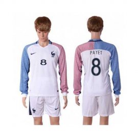 France #8 Payet Away Long Sleeves Soccer Country Jersey