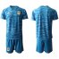 Argentina Blank Blue Goalkeeper Soccer Country Jersey