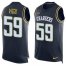 Nike Los Angeles Chargers #59 Nick Vigil Navy Blue Team Color Mens Stitched NFL Limited Tank Top Jersey