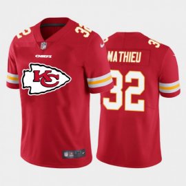 Kansas City Chiefs #32 Tyrann Mathieu Red Mens Nike Big Team Logo Player Vapor Limited NFL Jersey