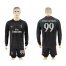 AC Milan #99 Donnarumma Black Goalkeeper Long Sleeves Soccer Club Jersey