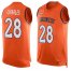 Nike Denver Broncos #28 Jamaal Charles Orange Team Color Mens Stitched NFL Limited Tank Top Jersey