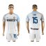 Inter Milan #15 Vidic White Away Soccer Club Jersey