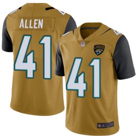 Nike Jacksonville Jaguars #41 Josh Allen Gold Mens Stitched NFL Limited Rush Jersey