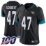 Nike Jacksonville Jaguars #47 Joe Schobert Black Team Color Mens Stitched NFL 100th Season Vapor Untouchable Limited Jersey