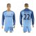 Manchester City #22 Clichy Home Long Sleeves Soccer Club Jersey