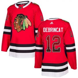 Adidas Chicago Blackhawks #12 Alex DeBrincat Red Home Authentic Drift Fashion Stitched NHL Jersey