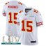 Nike Kansas City Chiefs #15 Patrick Mahomes White Super Bowl LIV 2020 Mens Stitched NFL Limited Team Logo Fashion Jersey
