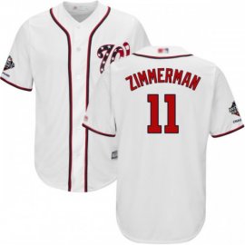 Washington Nationals #11 Ryan Zimmerman White Cool Base 2019 World Series Champions Stitched Youth MLB Jersey