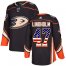 Adidas Anaheim Ducks #47 Hampus Lindholm Black Home Authentic USA Flag Stitched NHL Jersey