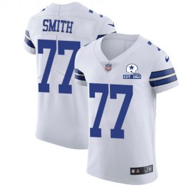 Nike Dallas Cowboys #77 Tyron Smith White Mens Stitched With Established In 1960 Patch NFL New Elite Jersey