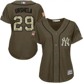 New York Yankees #29 Gio Urshela Green Salute to Service Womens Stitched MLB Jersey
