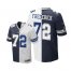Nike Dallas Cowboys #72 Travis Frederick Navy Blue/White Mens Stitched NFL Elite Split Jersey