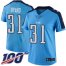 Nike Tennessee Titans #31 Kevin Byard Light Blue Womens Stitched NFL Limited Rush 100th Season Jersey