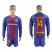 Barcelona #14 Mascherano Home Long Sleeves Soccer Club Jersey