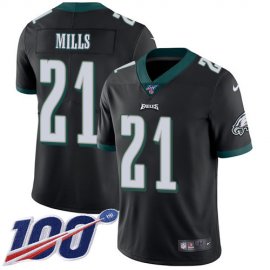 Nike Philadelphia Eagles #21 Jalen Mills Black Alternate Mens Stitched NFL 100th Season Vapor Untouchable Limited Jersey