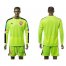 Czech Blank Shiny Green Goalkeeper Long Sleeves Soccer Country Jersey