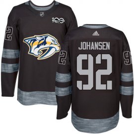Adidas Nashville Predators #92 Ryan Johansen Black 1917-2017 100th Anniversary Stitched NHL Jersey