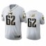 Philadelphia Eagles #62 Jason Kelce Mens Nike White Golden Edition Vapor Limited NFL 100 Jersey