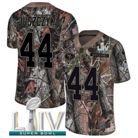 Nike San Francisco 49ers #44 Kyle Juszczyk Camo Super Bowl LIV 2020 Youth Stitched NFL Limited Rush Realtree Jersey
