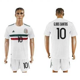 Mexico #10 G.Dos Santos Away Soccer Country Jersey