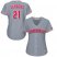 Cincinnati Reds #21 Reggie Sanders Grey Road Womens Stitched MLB Jersey