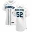 Seattle Mariners #52 Nick Margevicius Mens Nike White Home 2020 Authentic Player MLB Jersey