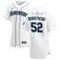 Seattle Mariners #52 Nick Margevicius Mens Nike White Home 2020 Authentic Player MLB Jersey