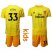 Arsenal #33 Cech Yellow Goalkeeper Kid Soccer Club Jersey