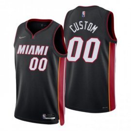 Nike Heat Custom Black Mens 2021-22 NBA 75th Anniversary Diamond Swingman Jersey – Icon Edition