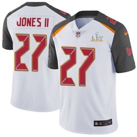 Nike Tampa Bay Buccaneers #27 Ronald Jones II White Mens Super Bowl LV Bound Stitched NFL Vapor Untouchable Limited Jersey
