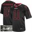Nike Arizona Cardinals #11 Larry Fitzgerald Lights Out Black Mens Stitched NFL Elite Autographed Jersey