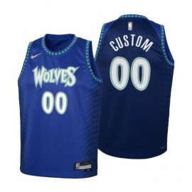 Minnesota Timberwolves Custom Youth Nike Blue 2021/22 Swingman Jersey – City Edition