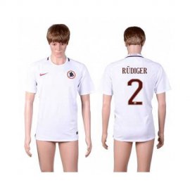 Roma #2 Rudiger Away Soccer Club Jersey