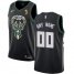 Nike Bucks Custom 2021 NBA Finals Champions Swingman Statement Edition Jersey Black
