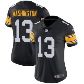 Nike Pittsburgh Steelers #13 James Washington Black Team Color Womens Stitched NFL Vapor Untouchable Limited Jersey