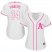 Oakland Athletics #34 Rollie Fingers White/Pink Fashion Womens Stitched MLB Jersey