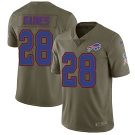 Nike Buffalo Bills #28 E.J. Gaines Olive Mens Stitched NFL Limited 2017 Salute To Service Jersey