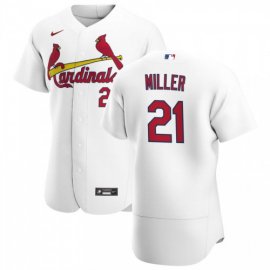 St.Louis Cardinals #21 Andrew Miller Mens Nike White Home 2020 Authentic Player MLB Jersey
