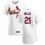 St.Louis Cardinals #21 Andrew Miller Mens Nike White Home 2020 Authentic Player MLB Jersey
