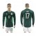 Mexico #17 Lopez Home Long Sleeves Soccer Country Jersey