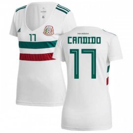Womens Mexico #17 Candido Away Soccer Country Jersey