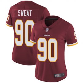 Nike Washington Football Team #90 Montez Sweat Burgundy Red Team Color Womens Stitched NFL Vapor Untouchable Limited Jersey