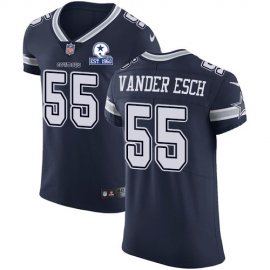Nike Dallas Cowboys #55 Leighton Vander Esch Navy Blue Team Color Mens Stitched With Established In 1960 Patch NFL Vapor Untouchable Elite Jersey