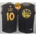 Warriors #10 David Lee Black Precious Metals Fashion The Finals Patch Stitched NBA Jersey