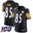 Nike Pittsburgh Steelers #85 Eric Ebron Black Team Color Mens Stitched NFL 100th Season Vapor Untouchable Limited Jersey