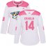 Adidas Nashville Predators #14 Mattias Ekholm White/Pink Authentic Fashion Womens Stitched NHL Jersey