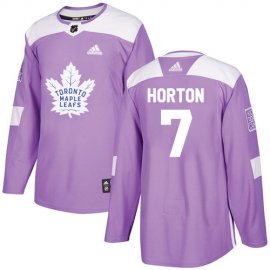 Adidas Toronto Maple Leafs #7 Tim Horton Purple Authentic Fights Cancer Stitched NHL Jersey