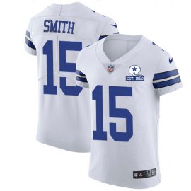 Nike Dallas Cowboys #15 Devin Smith White Mens Stitched With Established In 1960 Patch NFL New Elite Jersey