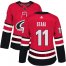 Adidas Carolina Hurricanes #11 Jordan Staal Red Home Authentic Womens Stitched NHL Jersey